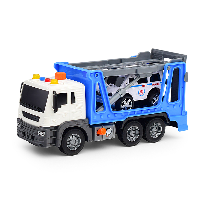 Машина JS114A "Полицейский автовоз" (свет, звук) в коробке