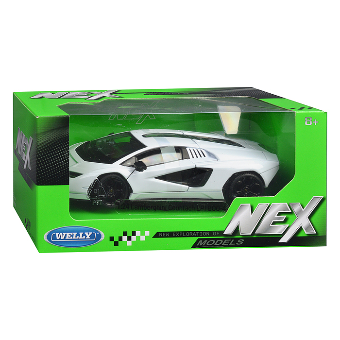 Фото к товару Машинка 1:24 Lamborghini Countach LPI 800-4, белый Машинка 1:24 Lamborghini Countach LPI 800-4, белый