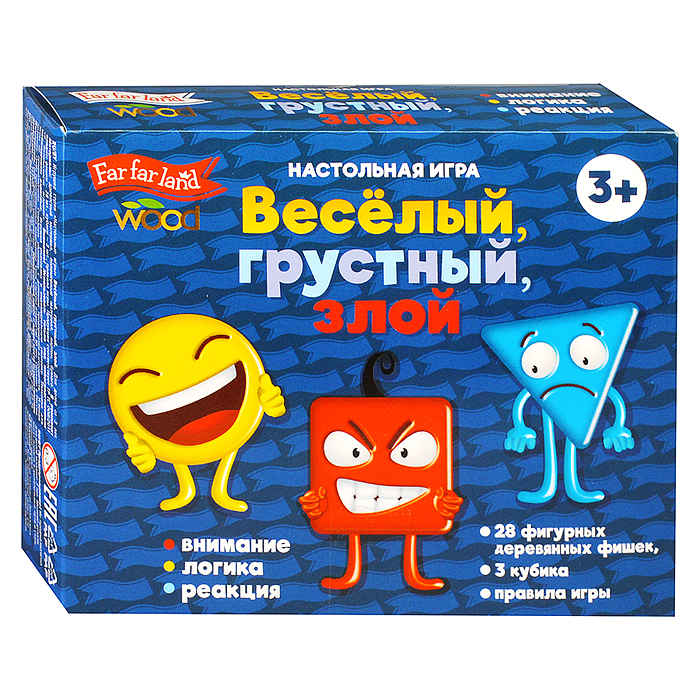 Фото к товару Игра настольная деревянная "Веселый,грустный,злой" Far farland Wood Игра настольная деревянная "Веселый,грустный,злой" Far farland Wood