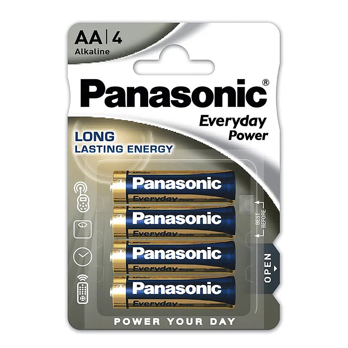 Батарейки алкалиновая Panasonic Everyday Power LR6EPS/4BP LR6 BL4 Батарейки алкалиновая Panasonic Everyday Power LR6EPS/4BP LR6 BL4
