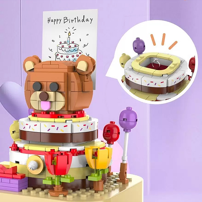 Фото к товару Конструктор JK1305 "С Днём рождения" 272 дет., в коробке Конструктор JK1305 "С Днём рождения" 272 дет., в коробке