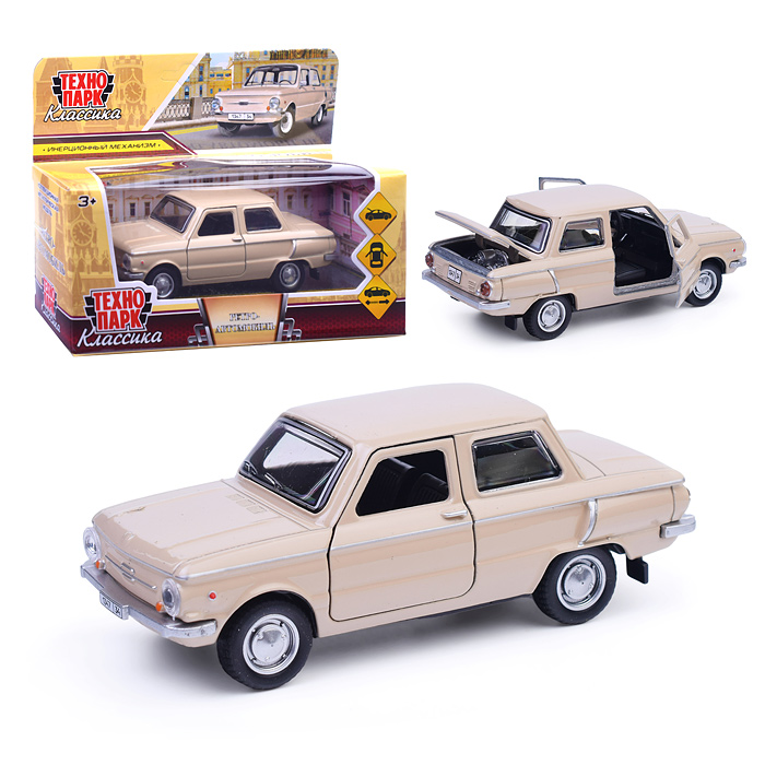 Машина металл ЗАЗ-968А "Запорожец" 12 см, бежевый, инерц., в коробке Машина металл ЗАЗ-968А "Запорожец" 12 см, бежевый, инерц., в коробке