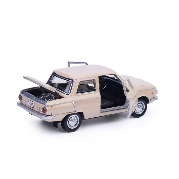 Машина металл ЗАЗ-968А "Запорожец" 12 см, бежевый, инерц., в коробке