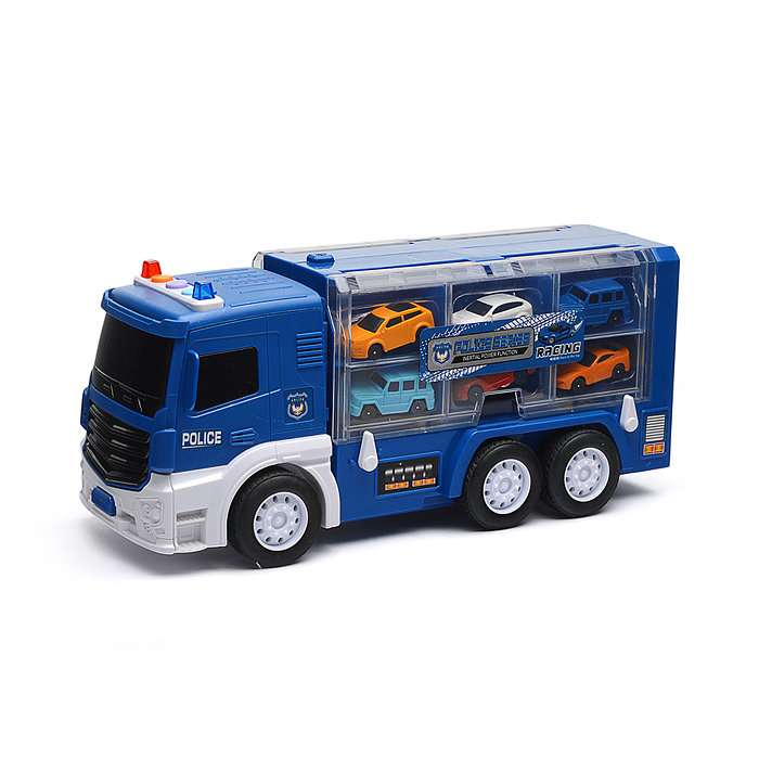 Фото к товару Трек-Трейлер SJ685C-1 "Полиция" в коробке Трек-Трейлер SJ685C-1 "Полиция" в коробке