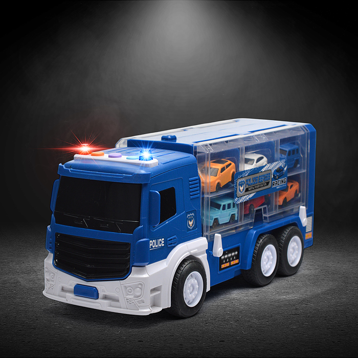 Фото к товару Трек-Трейлер SJ685C-1 "Полиция" в коробке Трек-Трейлер SJ685C-1 "Полиция" в коробке