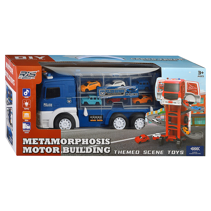 Фото к товару Трек-Трейлер SJ685C-1 "Полиция" в коробке Трек-Трейлер SJ685C-1 "Полиция" в коробке