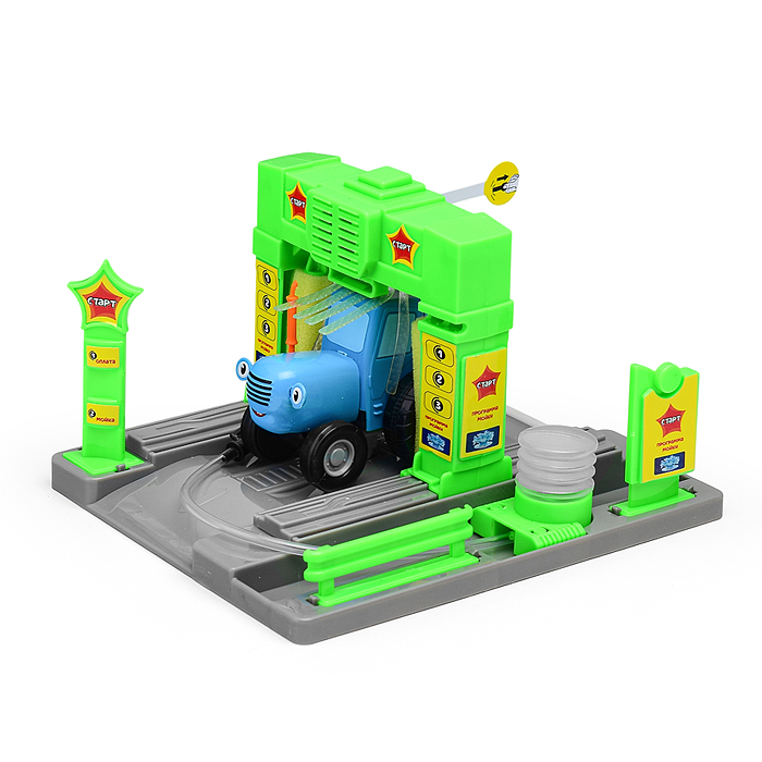 Фото к товару Игрушка пластик свет-звук Автомойка с водой 21 см, коробка Игрушка пластик свет-звук Автомойка с водой 21 см, коробка