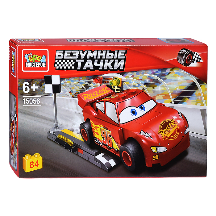 Конструктор "Безумные тачки" 84 дет. 