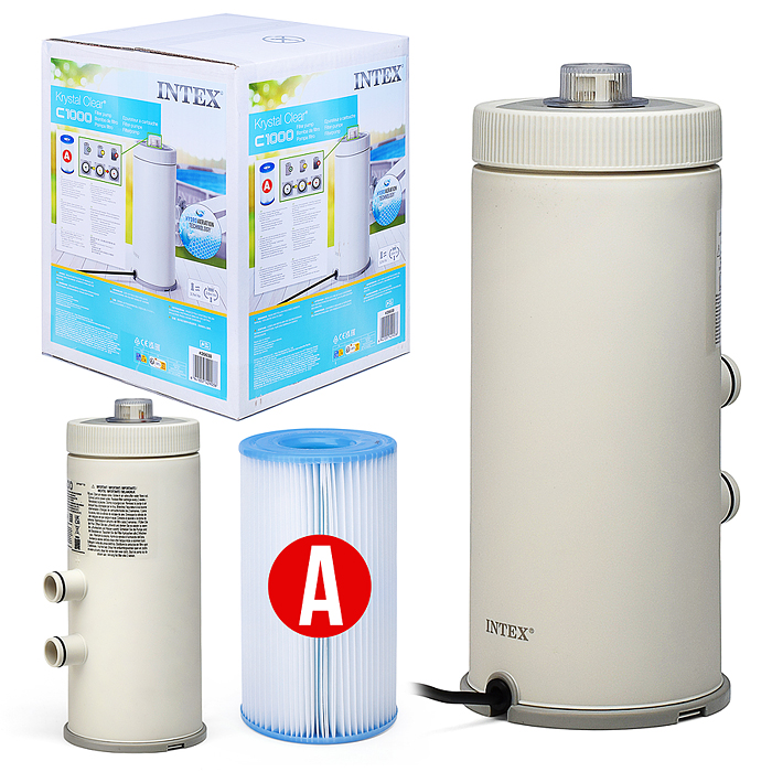 Фильтр-насос для бассейнов с картриджем типа «A», 3785 л/ч, 220-240V, 28638 INTEX