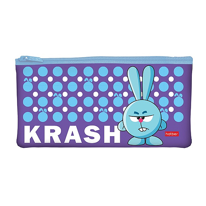 Пенал 205х110мм.,на молнии мягкий "Смешарики"