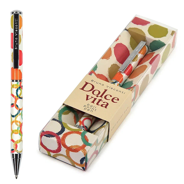 Ручка "Dolce vita. Геометрия." шариковая металлический корпус, 0,7 мм, синяя