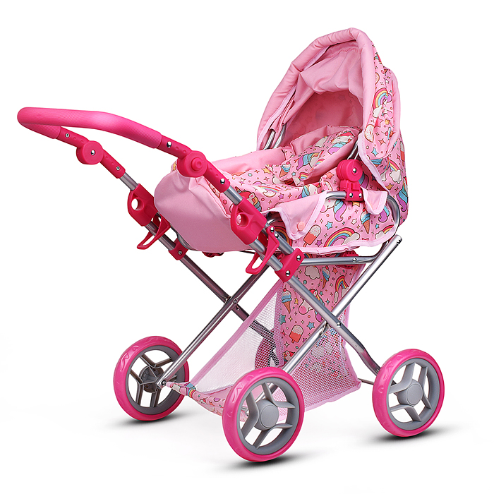 Фото к товару Коляска для кукол 9346 металлическая, складная, с сумкой-переноской, корзиной и складным козырьком Коляска для кукол 9346 металлическая, складная, с сумкой-переноской, корзиной и складным козырьком
