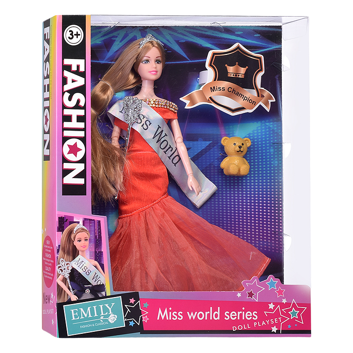 Фото к товару Кукла QJ167B "Miss World" в коробке Кукла QJ167B "Miss World" в коробке
