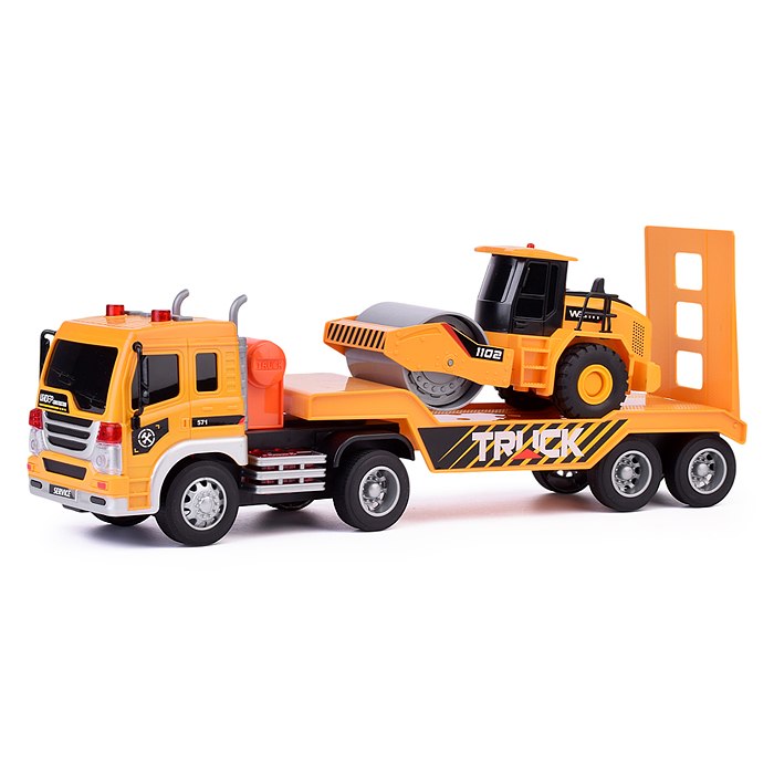 Фото к товару Машина WY571Q "Эвакуатор" с катком, 1:16 ( свет, звук) в коробке Машина WY571Q "Эвакуатор" с катком, 1:16 ( свет, звук) в коробке