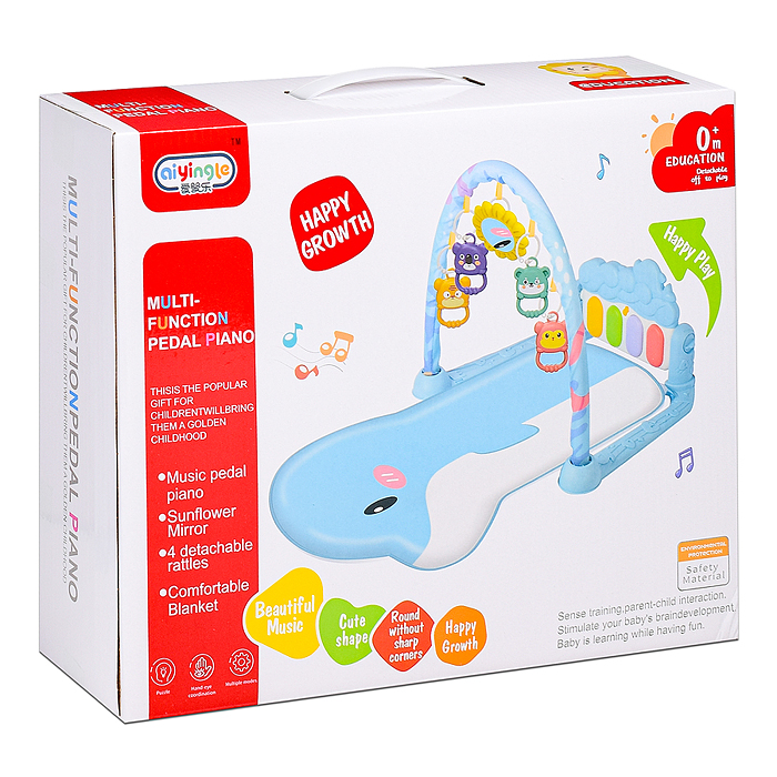 Фото к товару Коврик развивающий 368-70R "Розовый зайка" с пианино, в коробке Коврик развивающий 368-70R "Розовый зайка" с пианино, в коробке