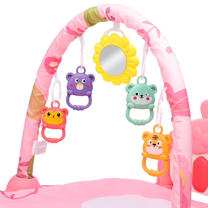 Фото к товару Коврик развивающий 368-70R "Розовый зайка" с пианино, в коробке Коврик развивающий 368-70R "Розовый зайка" с пианино, в коробке