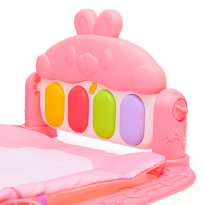 Фото к товару Коврик развивающий 368-70R "Розовый зайка" с пианино, в коробке Коврик развивающий 368-70R "Розовый зайка" с пианино, в коробке