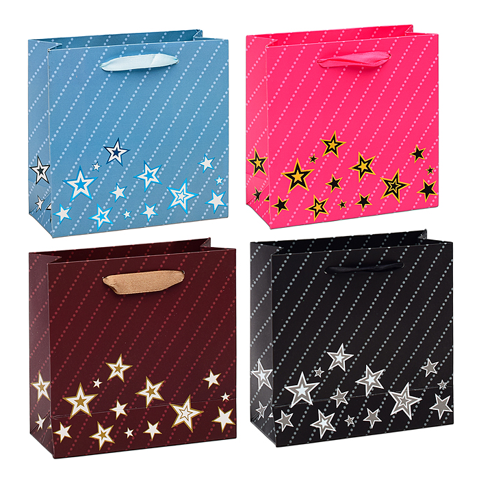 Пакет подарочный 00-6312 "Звёзды" 14,5х15х6 см Пакет подарочный 00-6312 "Звёзды" 14,5х15х6 см