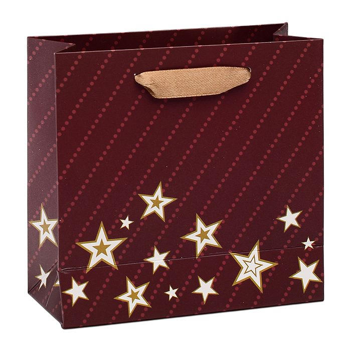 Фото к товару Пакет подарочный 00-6312 "Звёзды" 14,5х15х6 см Пакет подарочный 00-6312 "Звёзды" 14,5х15х6 см