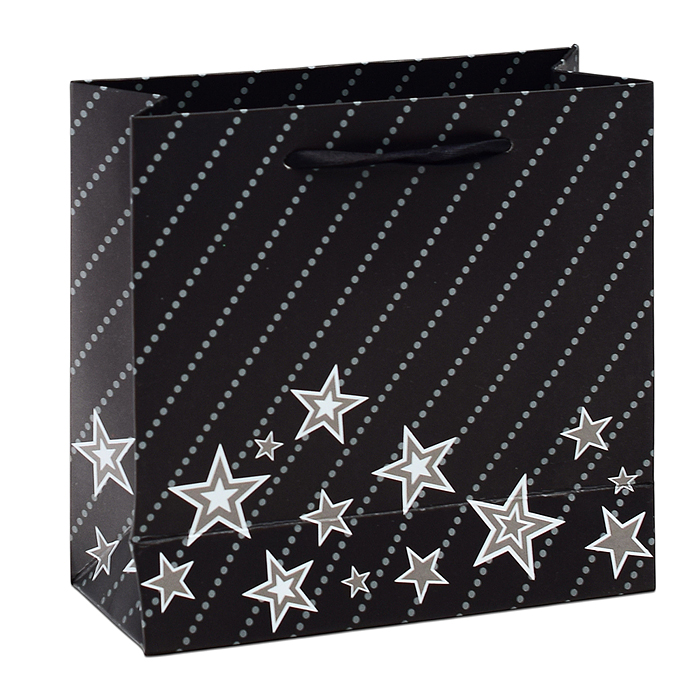 Фото к товару Пакет подарочный 00-6312 "Звёзды" 14,5х15х6 см Пакет подарочный 00-6312 "Звёзды" 14,5х15х6 см