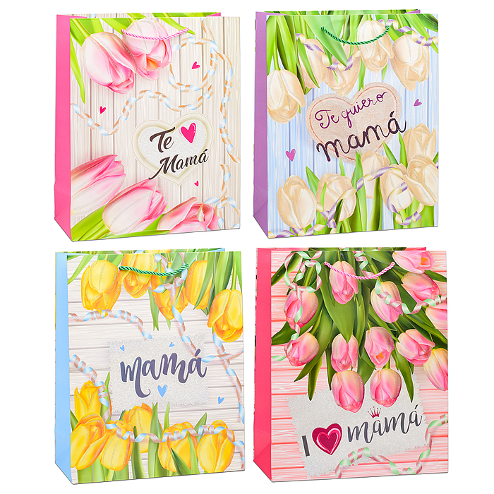 Пакет подарочный 00-6336 "Для мамы!" 26х32х10 см Пакет подарочный 00-6336 "Для мамы!" 26х32х10 см