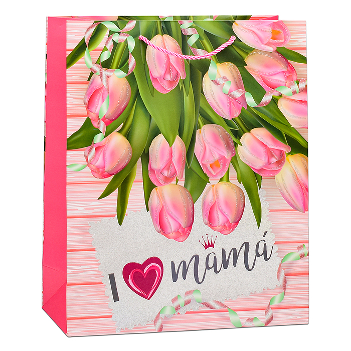 Фото к товару Пакет подарочный 00-6336 "Для мамы!" 26х32х10 см Пакет подарочный 00-6336 "Для мамы!" 26х32х10 см