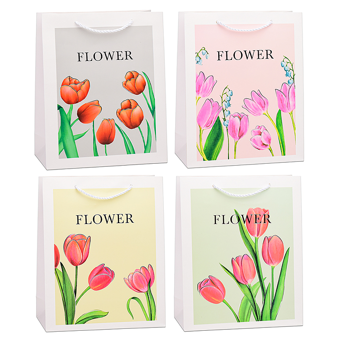 Пакет подарочный 00-6339 "Flower" 26х32х10 см Пакет подарочный 00-6339 "Flower" 26х32х10 см