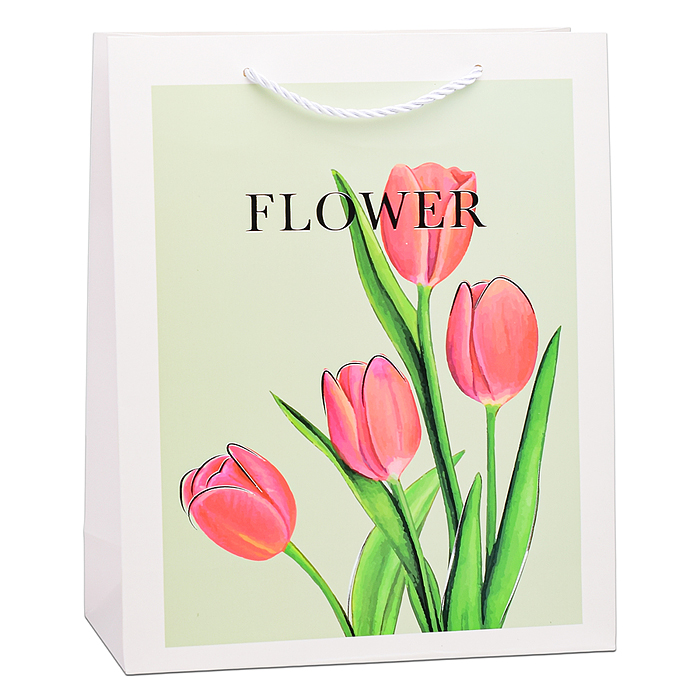 Фото к товару Пакет подарочный 00-6339 "Flower" 26х32х10 см Пакет подарочный 00-6339 "Flower" 26х32х10 см