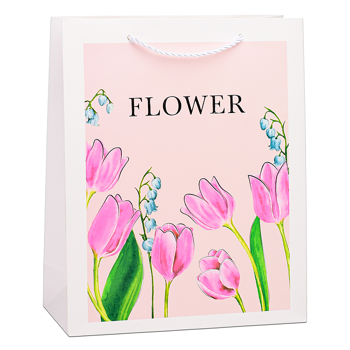 Фото к товару Пакет подарочный 00-6339 "Flower" 26х32х10 см Пакет подарочный 00-6339 "Flower" 26х32х10 см
