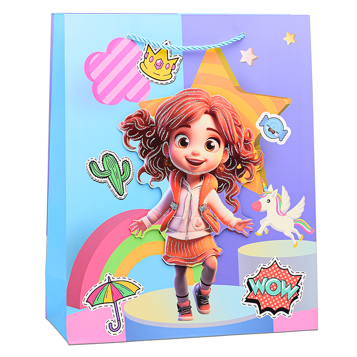 Фото к товару Пакет подарочный 00-6357 "Cool girl" 26х10х32 см Пакет подарочный 00-6357 "Cool girl" 26х10х32 см