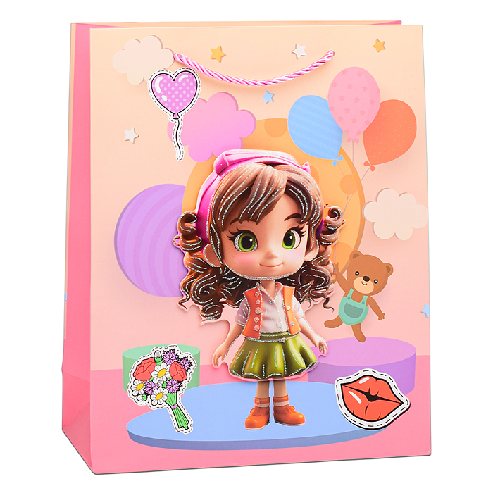 Фото к товару Пакет подарочный 00-6357 "Cool girl" 26х10х32 см Пакет подарочный 00-6357 "Cool girl" 26х10х32 см