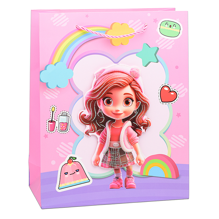 Фото к товару Пакет подарочный 00-6357 "Cool girl" 26х10х32 см Пакет подарочный 00-6357 "Cool girl" 26х10х32 см