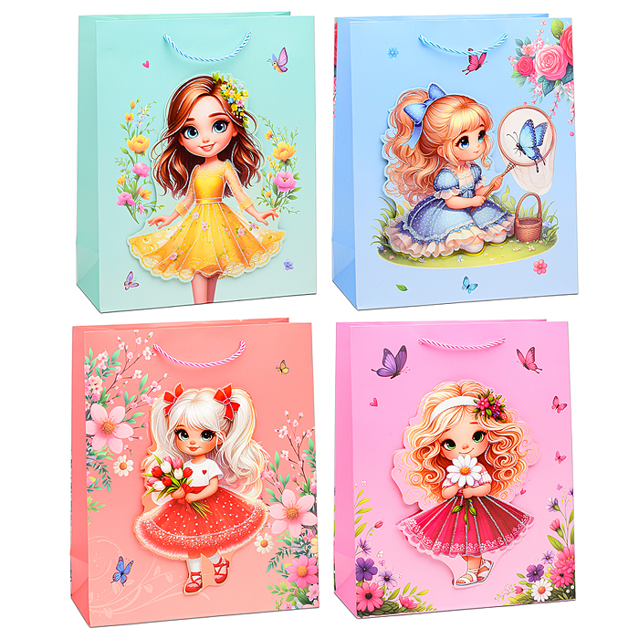Пакет подарочный 00-6363 "Beautiful girl" 26х32х10 см Пакет подарочный 00-6363 "Beautiful girl" 26х32х10 см