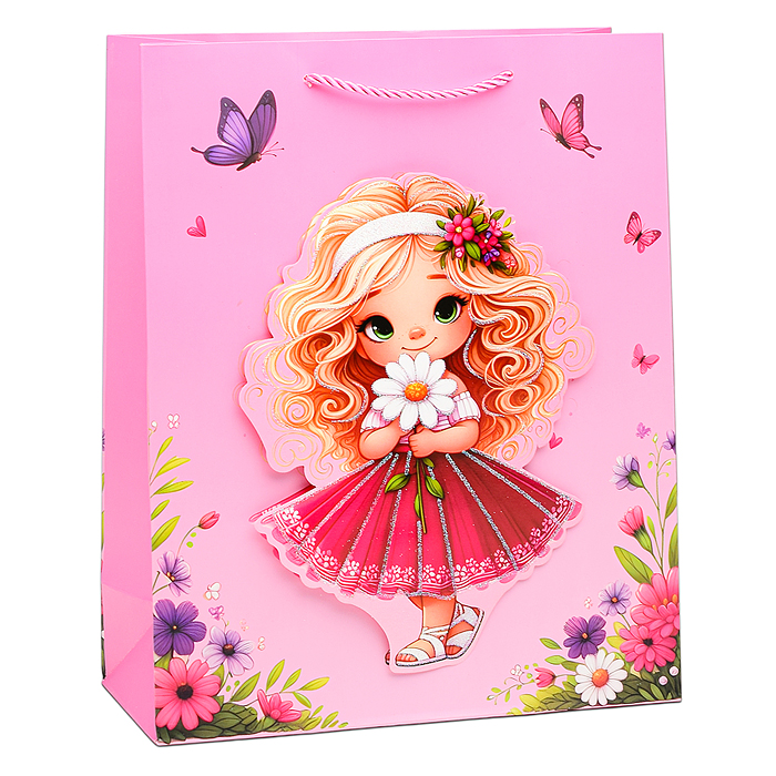 Фото к товару Пакет подарочный 00-6363 "Beautiful girl" 26х32х10 см Пакет подарочный 00-6363 "Beautiful girl" 26х32х10 см