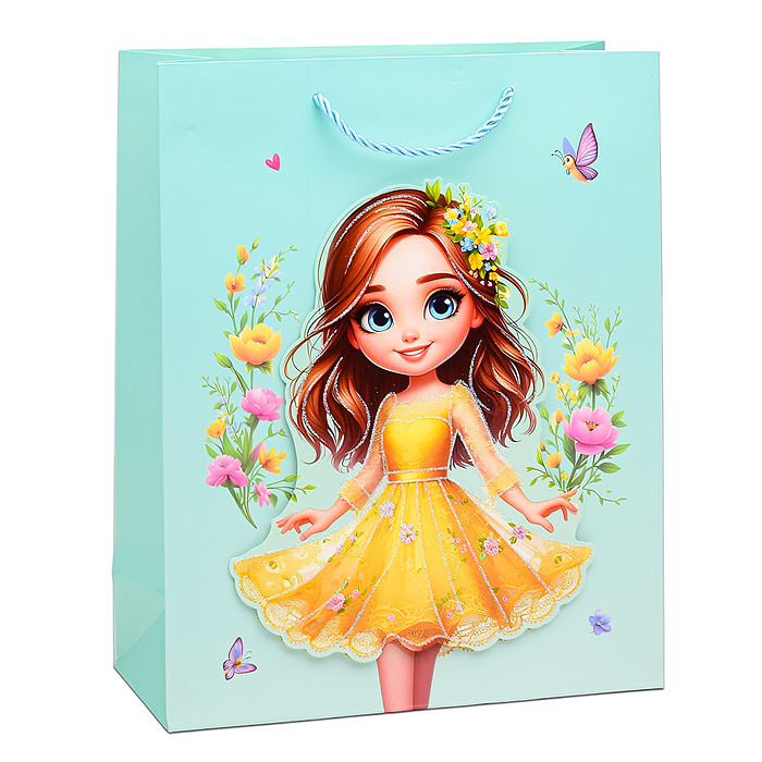 Фото к товару Пакет подарочный 00-6363 "Beautiful girl" 26х32х10 см Пакет подарочный 00-6363 "Beautiful girl" 26х32х10 см