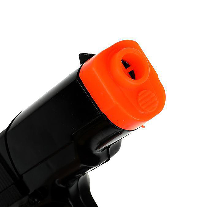 Фото к товару Пистолет для стрельбы пистонами 8 зарядов, Полиция, блистер Пистолет для стрельбы пистонами 8 зарядов, Полиция, блистер