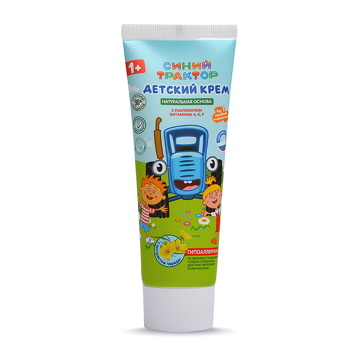 Детский крем "Синий трактор" с экстрактом череды и витаминами A,E,F 75мл. 