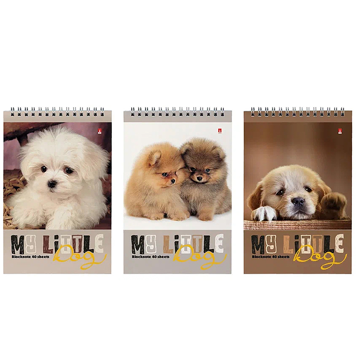 Блокнот А5 40 л. "Сладкие щенята" 3 вида Блокнот А5 40 л. "Сладкие щенята" 3 вида