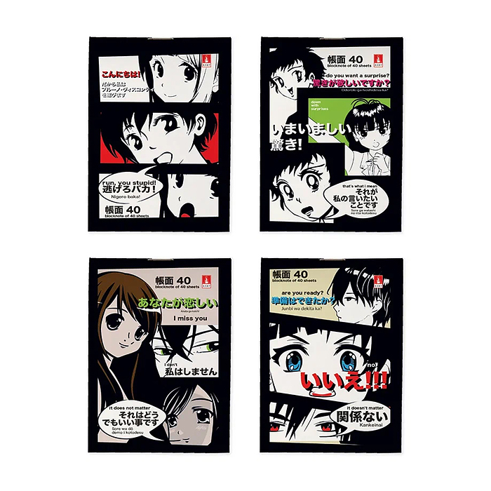 Блокнот А7 40 л. "Manga anime" 4 вида Блокнот А7 40 л. "Manga anime" 4 вида