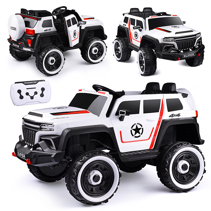 Электромобиль U023430Y "Бархан" 12V7A с полным приводом, белый не родное седло. скол на днище