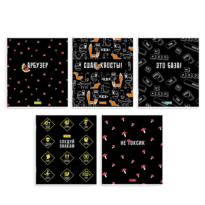 Тетрадь 48 л, клетка "Герои с характером" А5+, мягкий переплёт