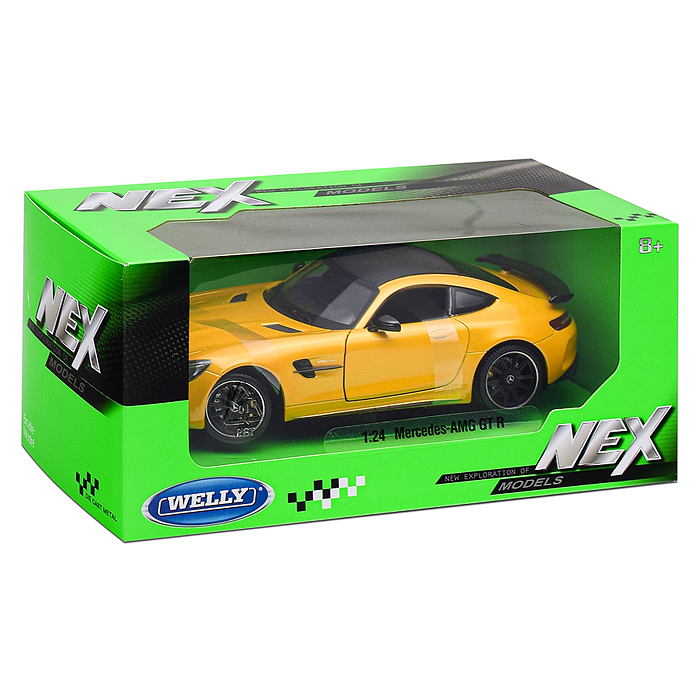 Фото к товару Машинка 1:24 Mercedes-Benz AMG GT R, желтый Машинка 1:24 Mercedes-Benz AMG GT R, желтый