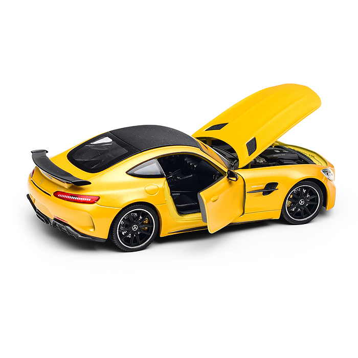 Фото к товару Машинка 1:24 Mercedes-Benz AMG GT R, желтый Машинка 1:24 Mercedes-Benz AMG GT R, желтый