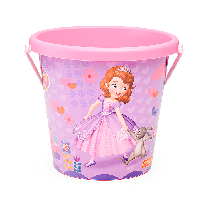 Фото к товару Набор Disney «София Прекрасная» №3: ведро большое с наклейкой, ситечко большое №3, лопата №6, грабли Набор Disney «София Прекрасная» №3: ведро большое с наклейкой, ситечко большое №3, лопата №6, грабли