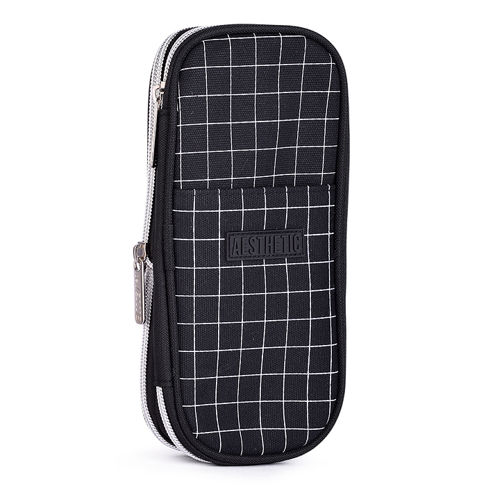 Пенал "Aesthetic" 21x8x3(7) см, овальный с возможностью расширения для 90 предметов, с внеш