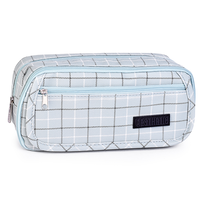 Пенал "Aesthetic" 22x10x9 см, прямоугольный для 100 предметов, антивандальная искусственная