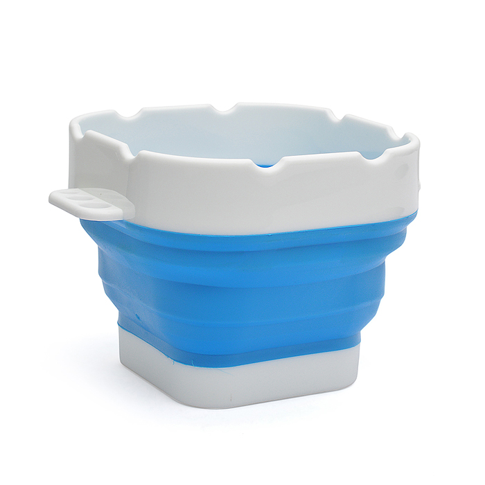 Фото к товару Стакан складной для ИЗО 300 мл, 9,5x9,5x8 см, высота 8 см, в сложенном виде 3 см, силиконо Стакан складной для ИЗО 300 мл, 9,5x9,5x8 см, высота 8 см, в сложенном виде 3 см, силиконо