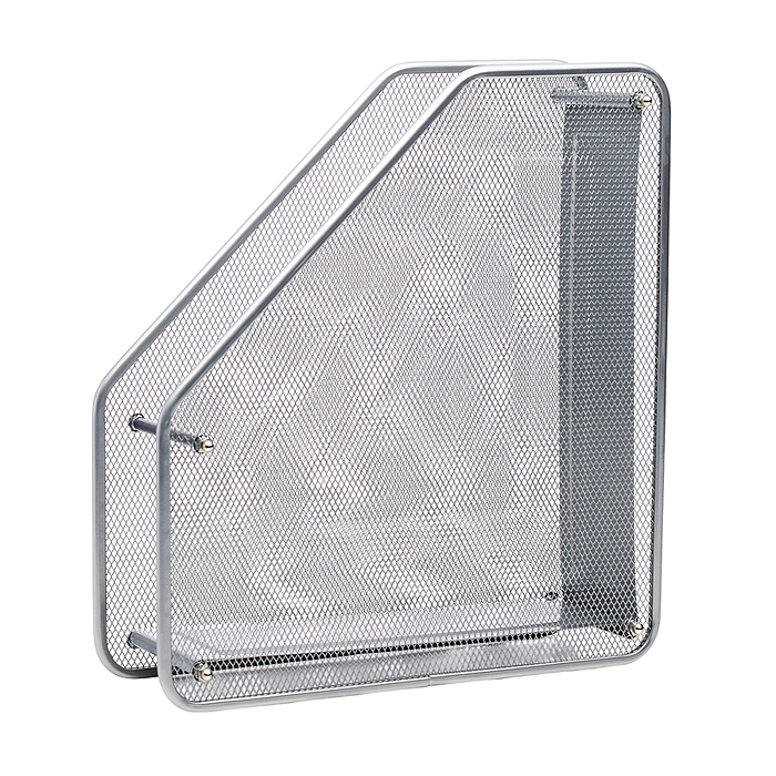 Вертикальный накопитель, размер 8,2x28x35,3 см, сетчатый металлический, серый