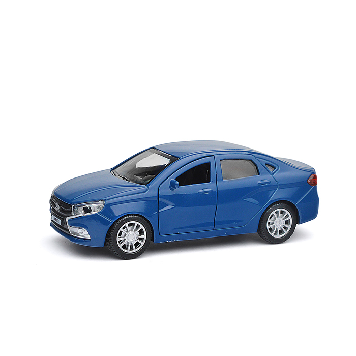 Фото к товару Машина металл LADA Vesta 11,5 см, (отк. двери, темно-синий,) в коробке Машина металл LADA Vesta 11,5 см, (отк. двери, темно-синий,) в коробке