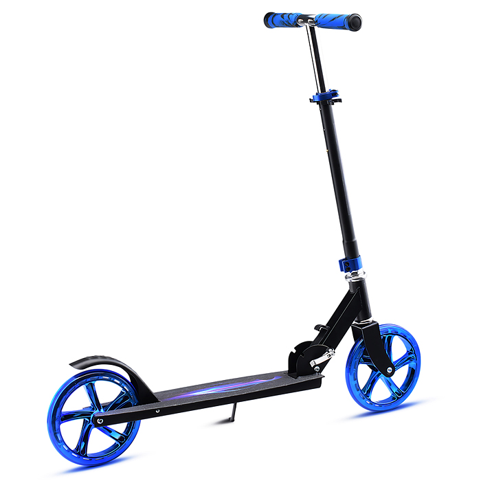 Фото к товару Самокат U012004Y 2-х кол., синий, d 200 мм., PU, в коробке Самокат U012004Y 2-х кол., синий, d 200 мм., PU, в коробке